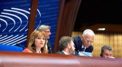 26 April 2017 (photo PACE) Aleksandra Djurovic, Head of the National Assembly’s standing delegation, chairs PACE